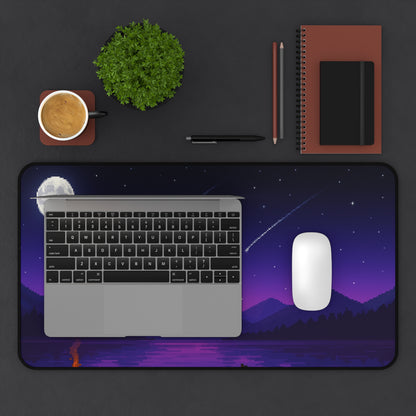 Pixel night sky Gaming Desk Mat