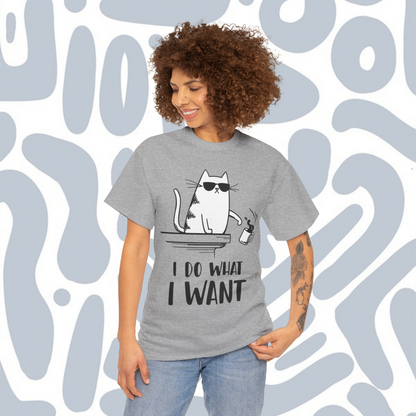 Cat I Do What I Want Funny T-Shirt, Funny Unisex tee