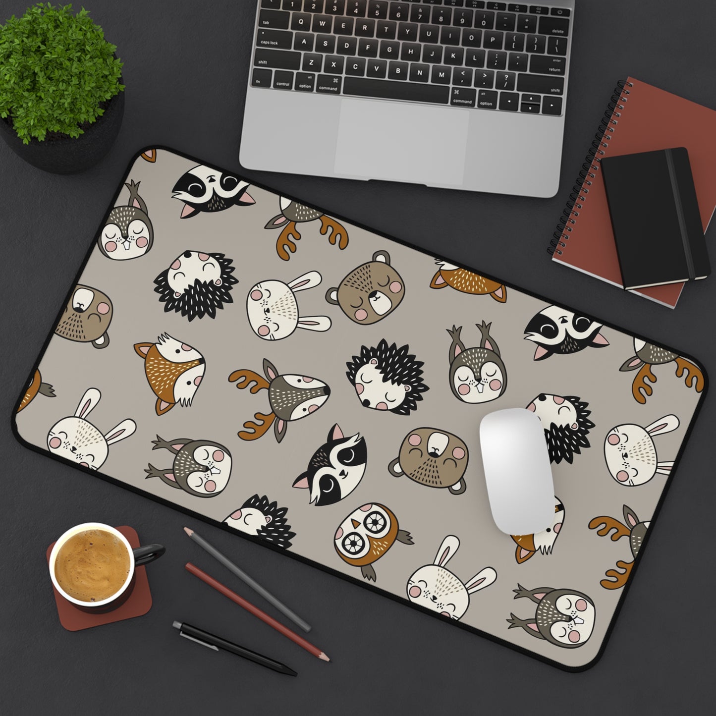 Cute animals Desk Mat, Gaming keyboard mat, mousepad large, XXL extended deskpad mouse pad