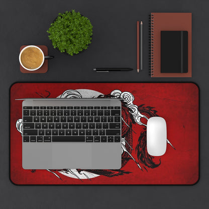 Red Dragon Desk Mat, deskmat xl, Gaming keyboard matt, mousepad large, XXL extended deskpad mouse pad, large gaming mousepad - Bolt Print