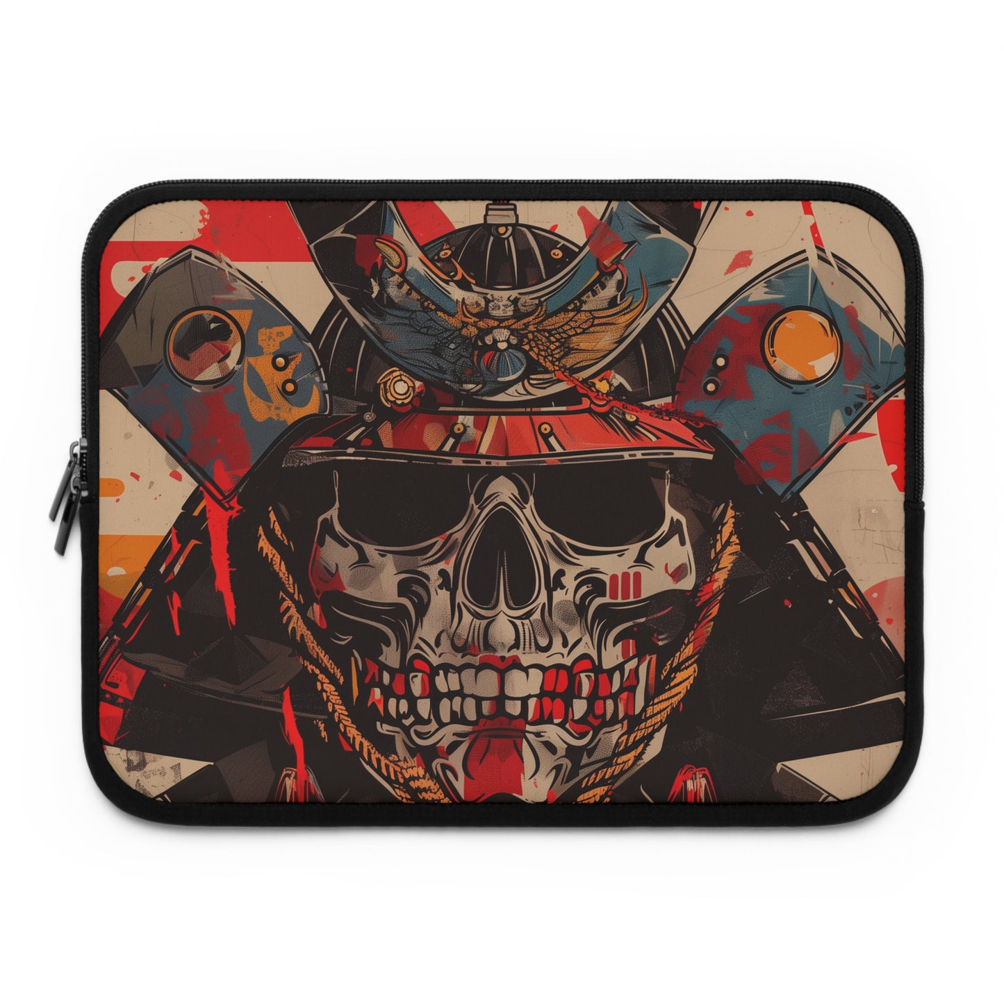 Anime skeleton samurai Laptop sleeve macbook or any laptop 13, 15, 17 inch with print, Laptop carrying case