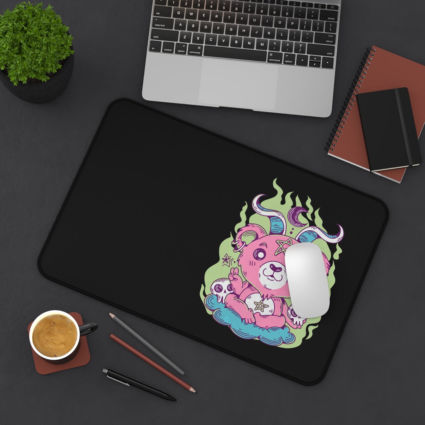 Bear satan Desk Mat, gaming mouse mat, XXL deskpad mouse pad