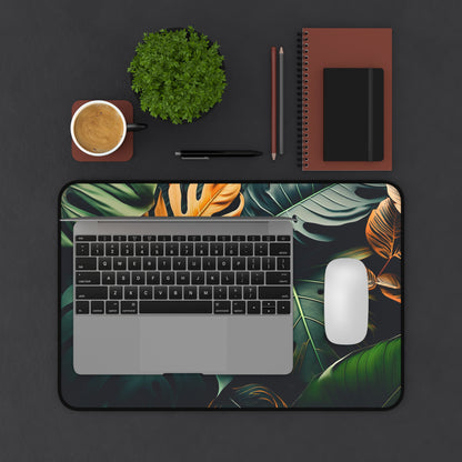 Exotic leaves Desk Mat, Gaming keyboard matt, mousepad large, XXL extended deskpad mouse pad - Bold Print