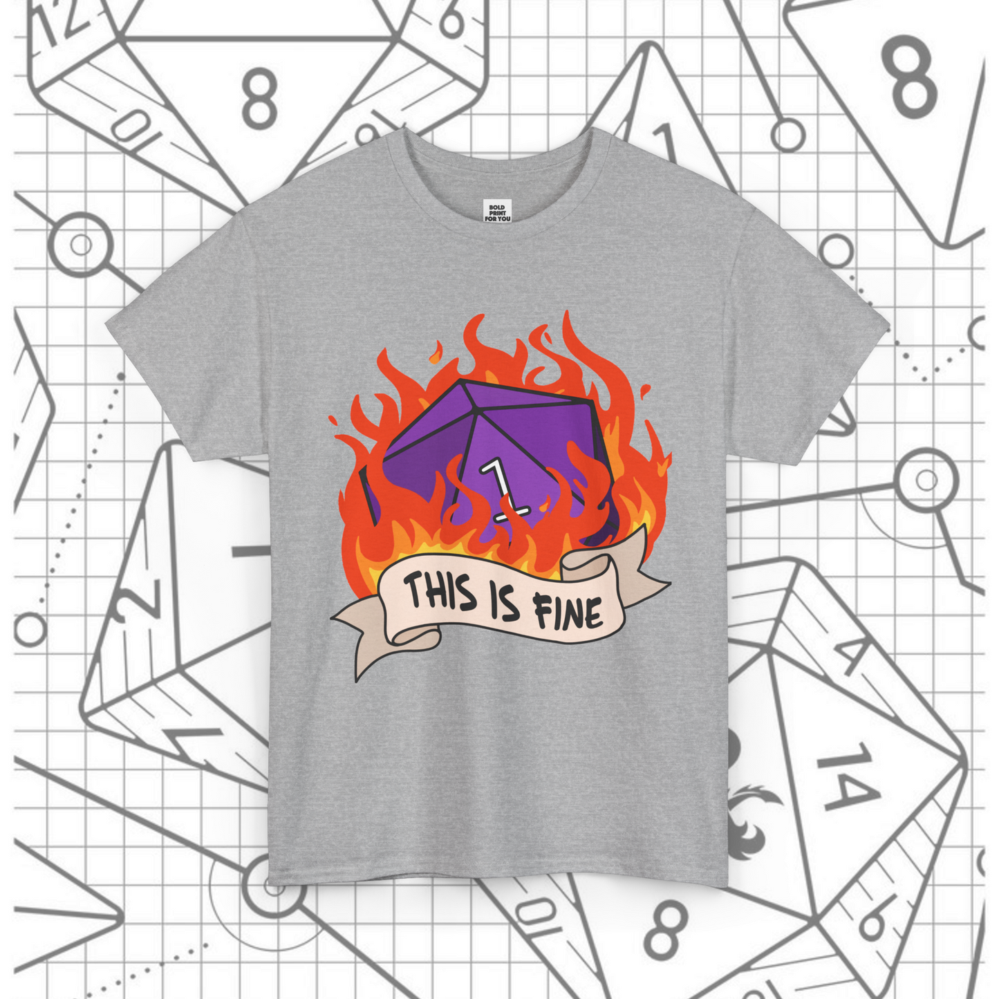 DND This Is Fine T-Shirt, Dungeons & Dragons Unisex tee