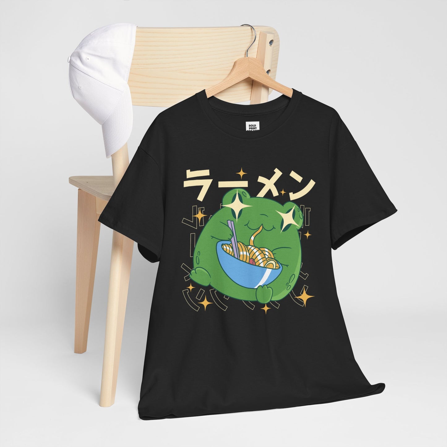 T-shirt Kawaii frog eating ramen