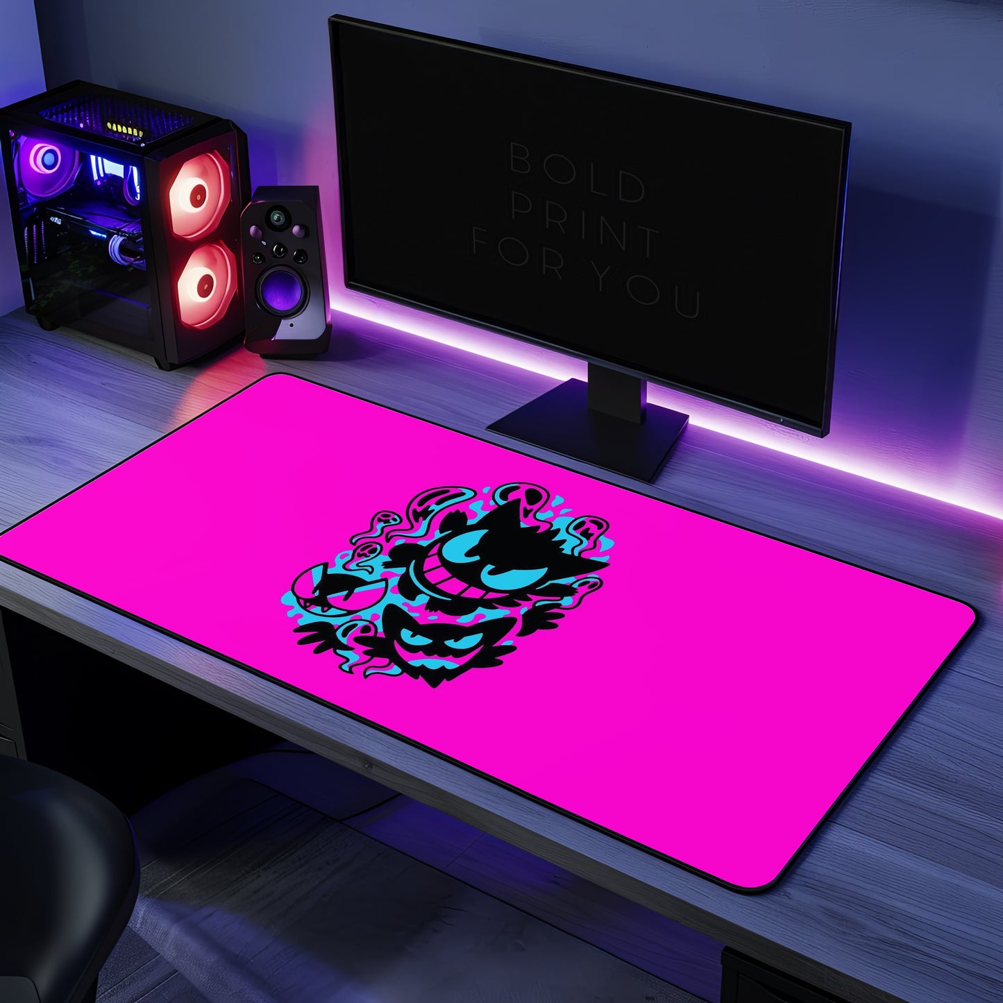 Anime Gastly Haunter Gengar Dark Gaming Desk Mat