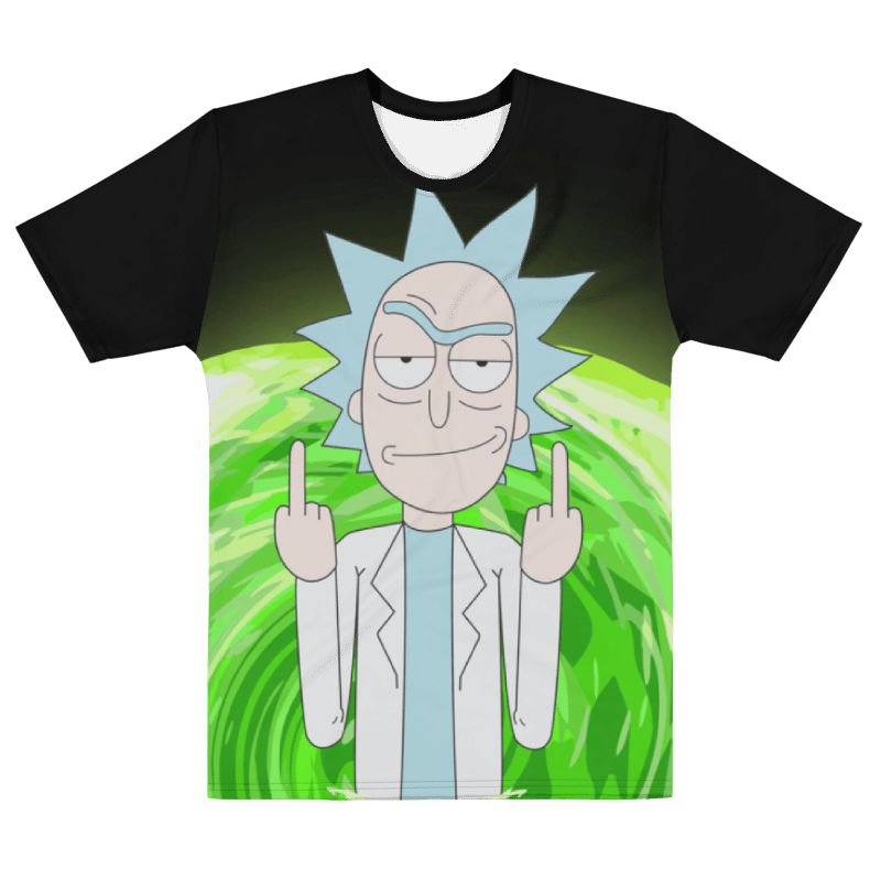 T-shirt Rick Fuck print, funny t-shirt with rick and morty - Bolt Print