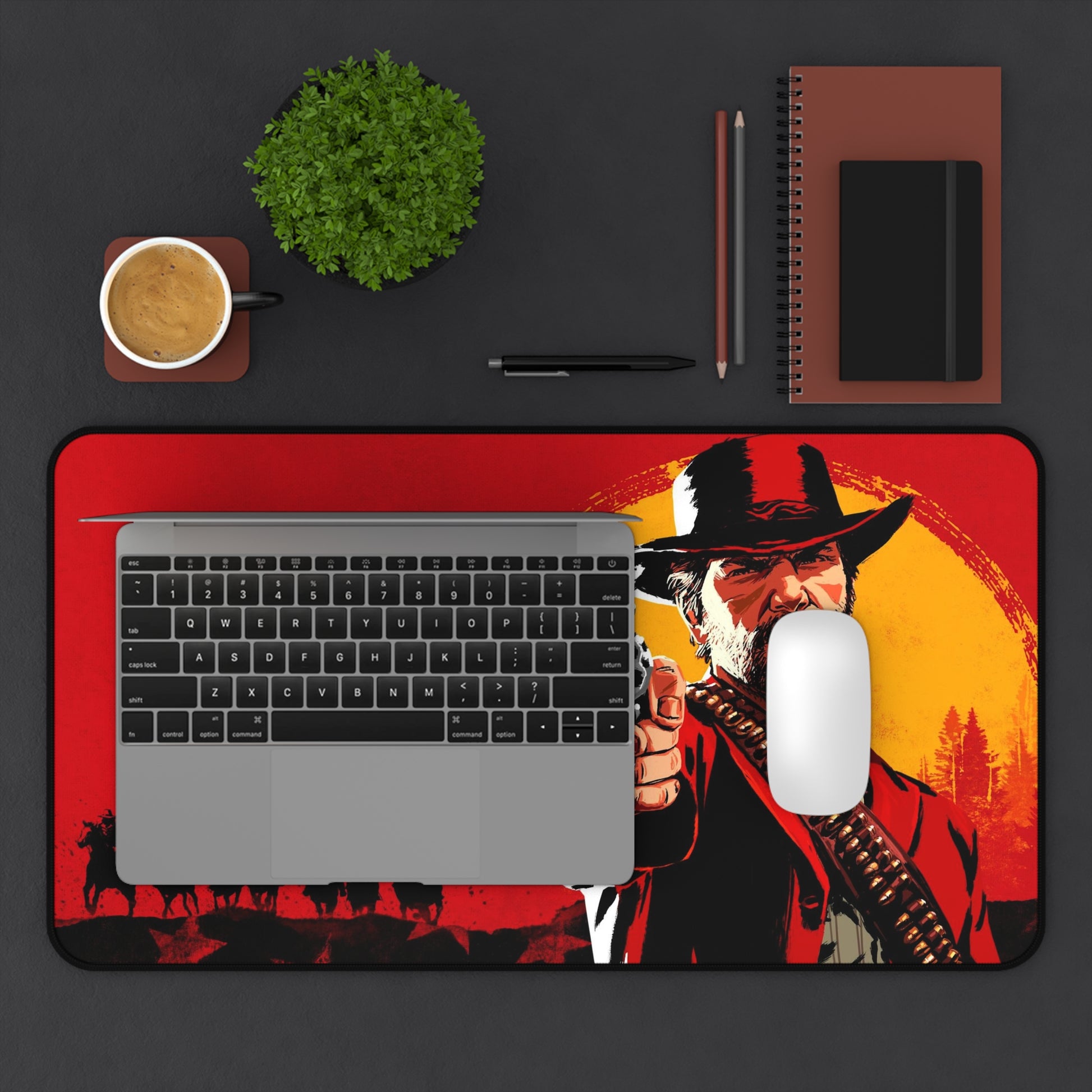 Red Dead Redemption Desk Mat, deskmat xl, Gaming keyboard matt, mousepad large, XXL extended deskpad mouse pad, large gaming mousepad - Bolt Print