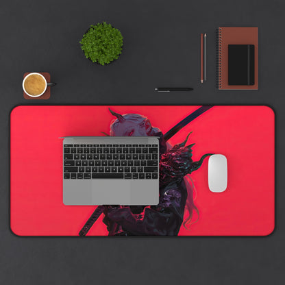 Anime Girl Demon Horn Gaming Desk Mat