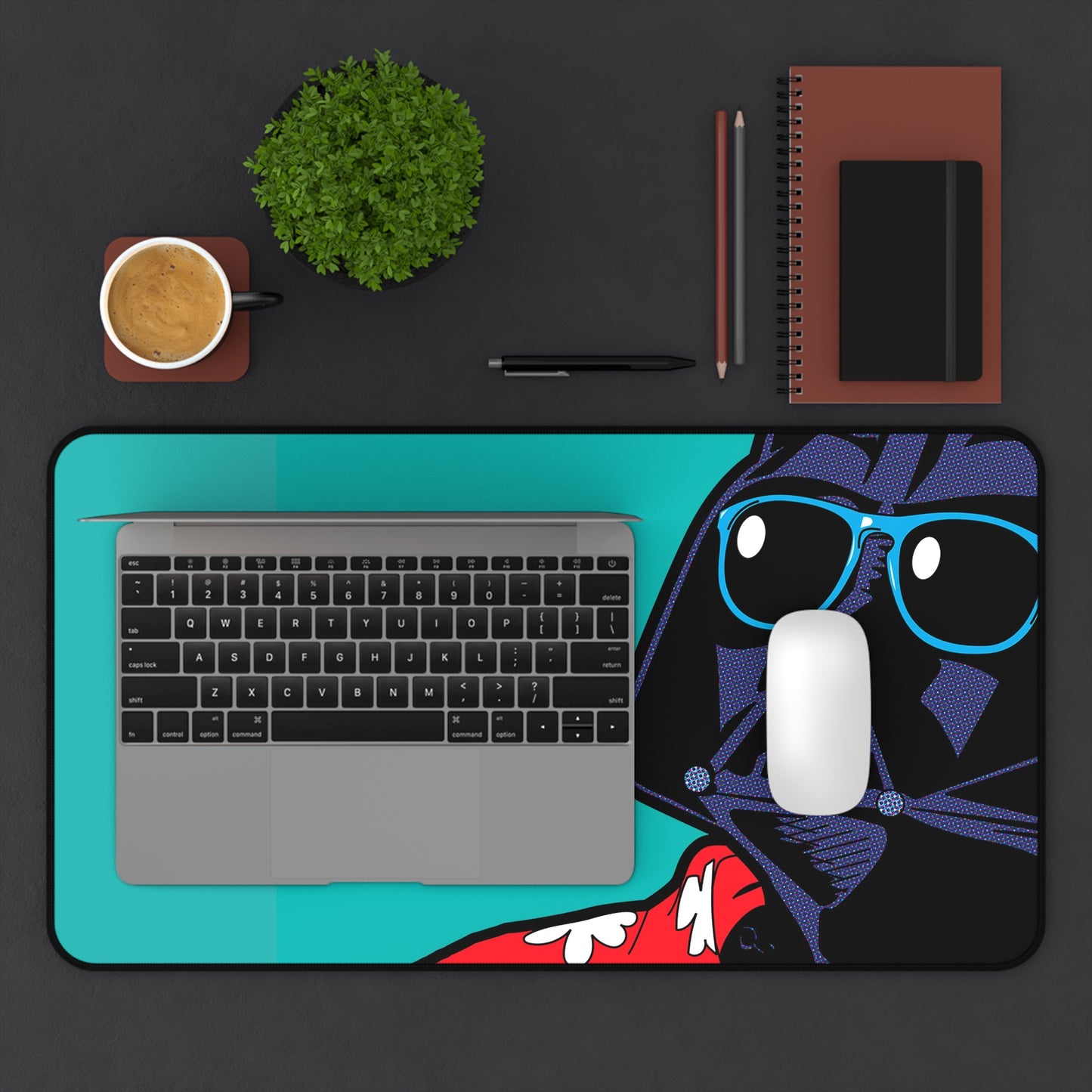 Darth Vader Pop Art Desk Mat, Gaming keyboard matt, mousepad large, XXL extended deskpad mouse pad - Bold Print