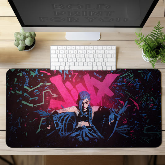 Anime Jinx Graffiti League of Legends Desk Mat