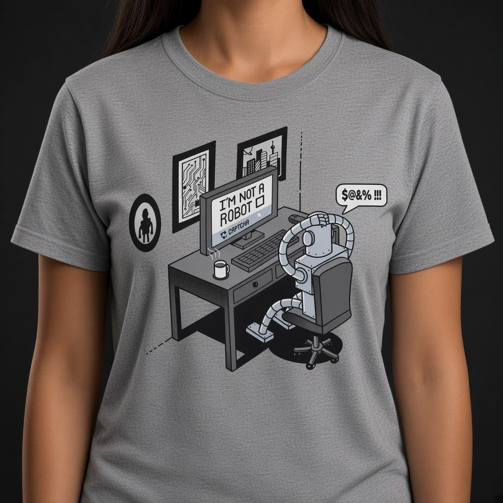 I'm Not a Robot Captcha Funny IT Humor T-Shirt