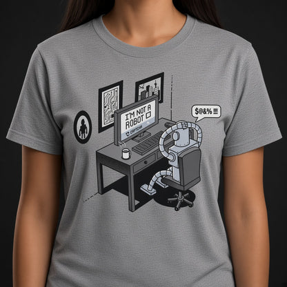 I'm Not a Robot Captcha Funny IT Humor T-Shirt