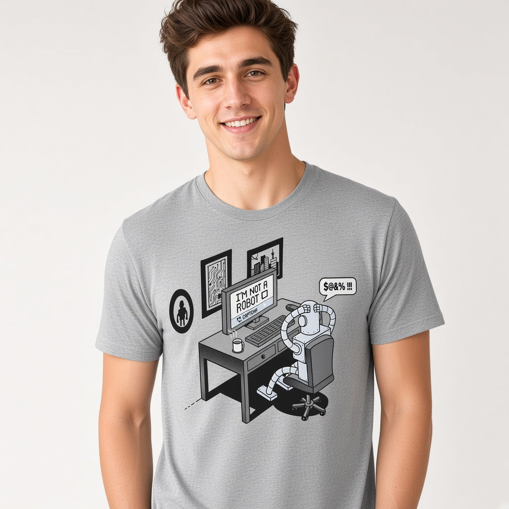I'm Not a Robot Captcha Funny IT Humor T-Shirt