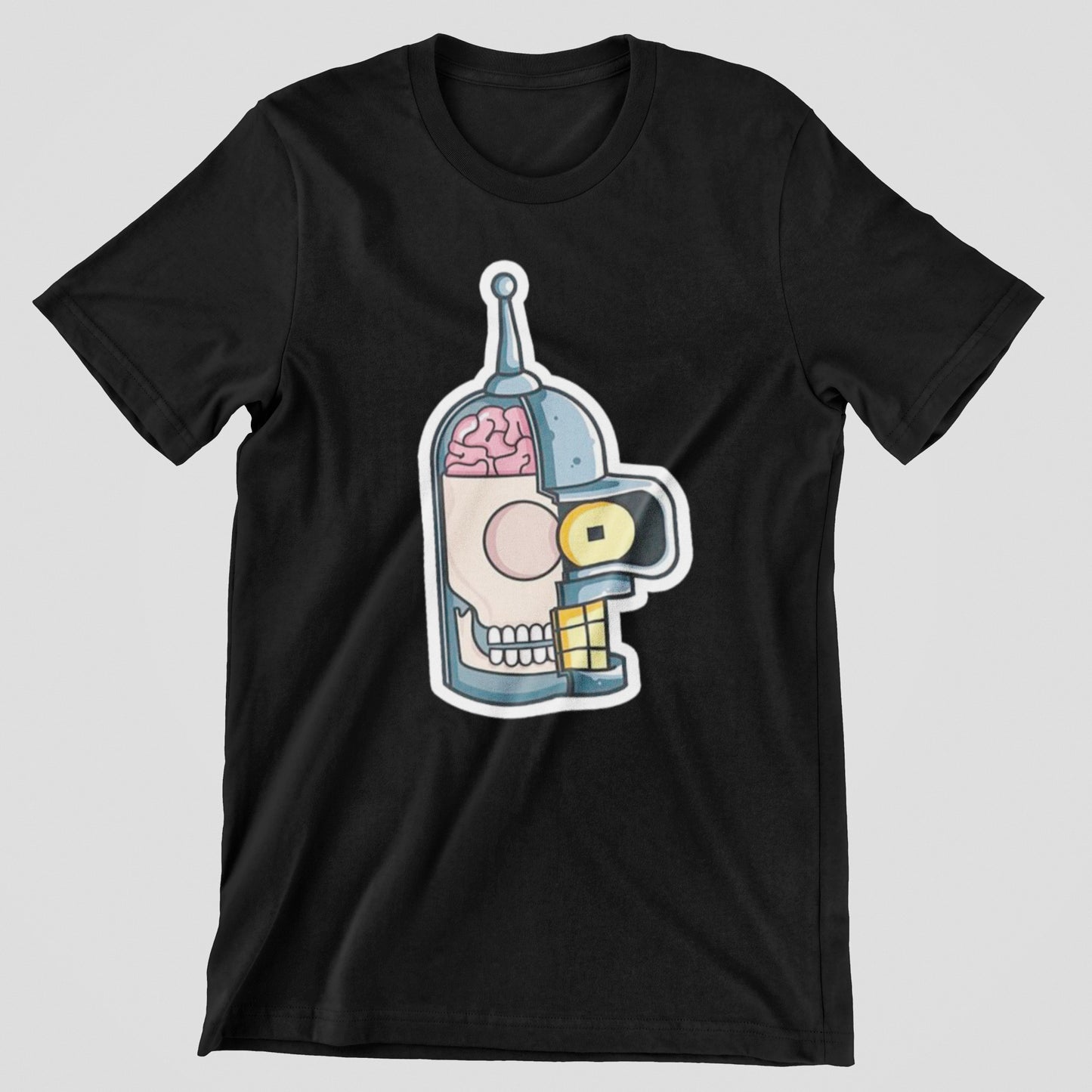 Half of bender's head T-shirt, funny t-shirt, graphic shirts, unisex tshirt, printed T-shirt - Bolt Print