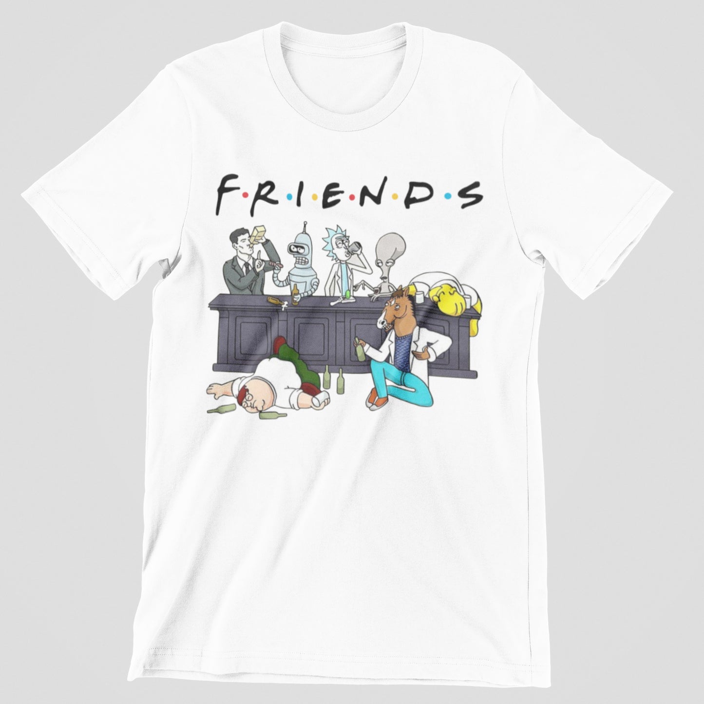 All friends T-shirt, funny t-shirt, graphic shirts, unisex tshirt, printed T-shirt - Bolt Print