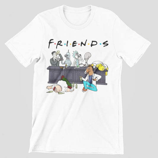 All friends T-shirt, funny t-shirt, graphic shirts, unisex tshirt, printed T-shirt - Bolt Print