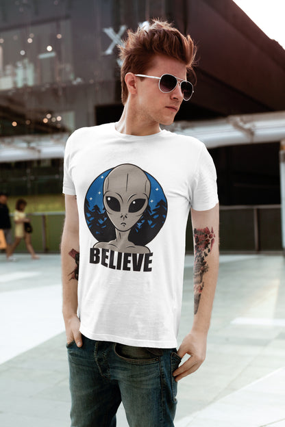 Believe T-shirt, funny t-shirt, graphic shirts, unisex tshirt, printed T-shirt - Bolt Print