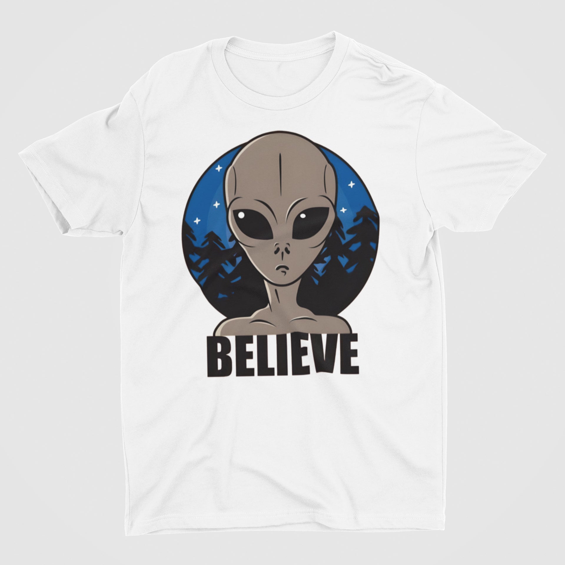 Believe T-shirt, funny t-shirt, graphic shirts, unisex tshirt, printed T-shirt - Bolt Print