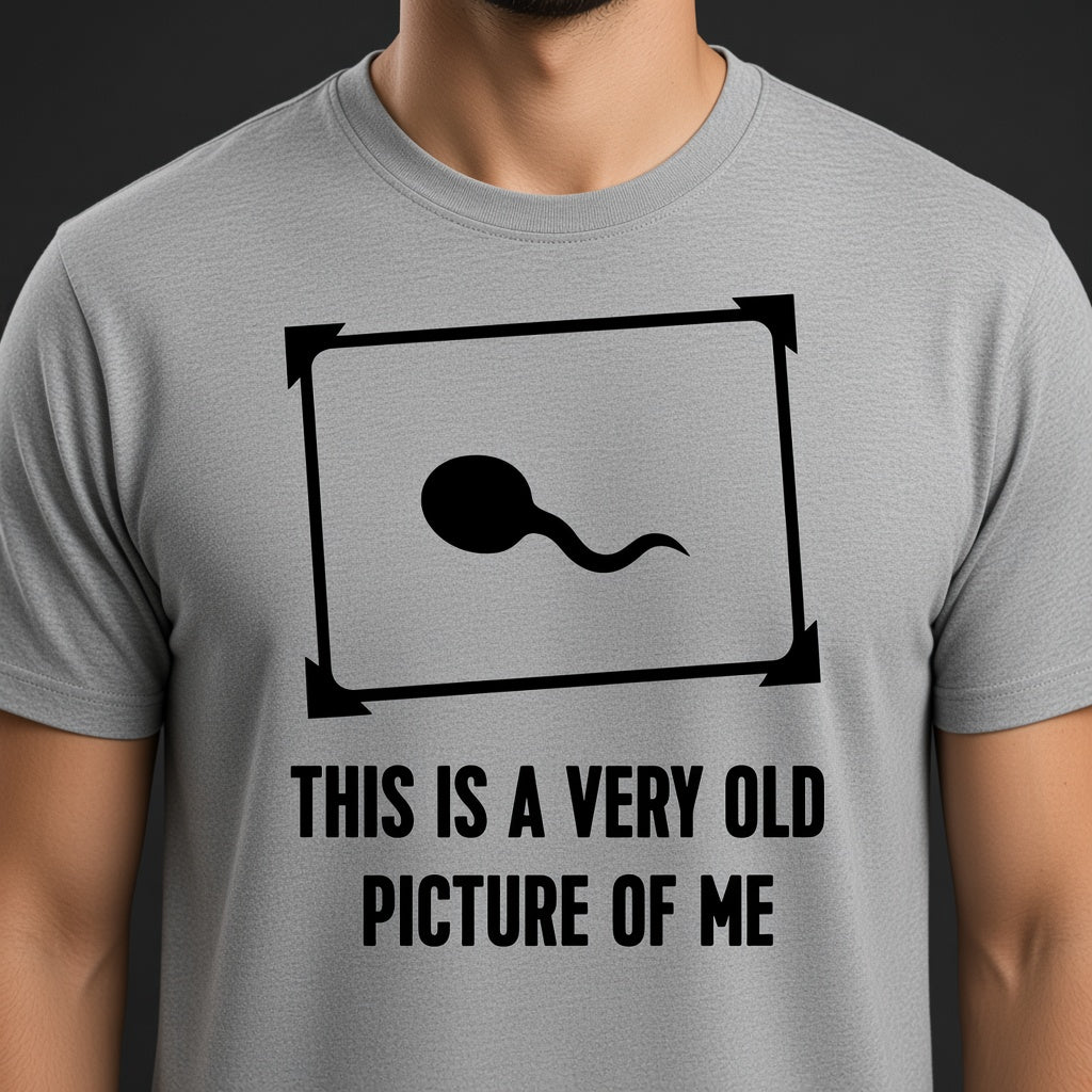 This Is a Very Old Picture of Me Men's Funny Biology Joke Graphic T-Shirt