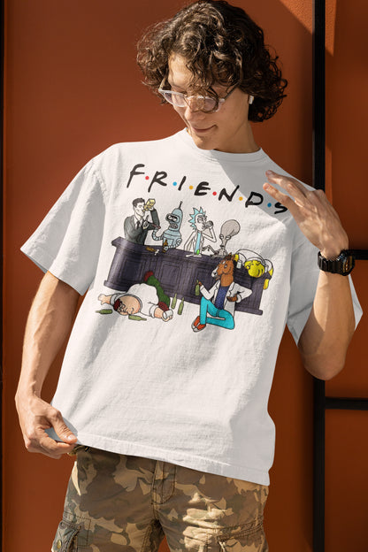 All friends T-shirt, funny t-shirt, graphic shirts, unisex tshirt, printed T-shirt - Bolt Print