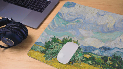 Vincent van Gogh Wheat Field with Cypresses Desk Mat, Gaming keyboard matt, mousepad large, XXL extended deskpad mouse pad