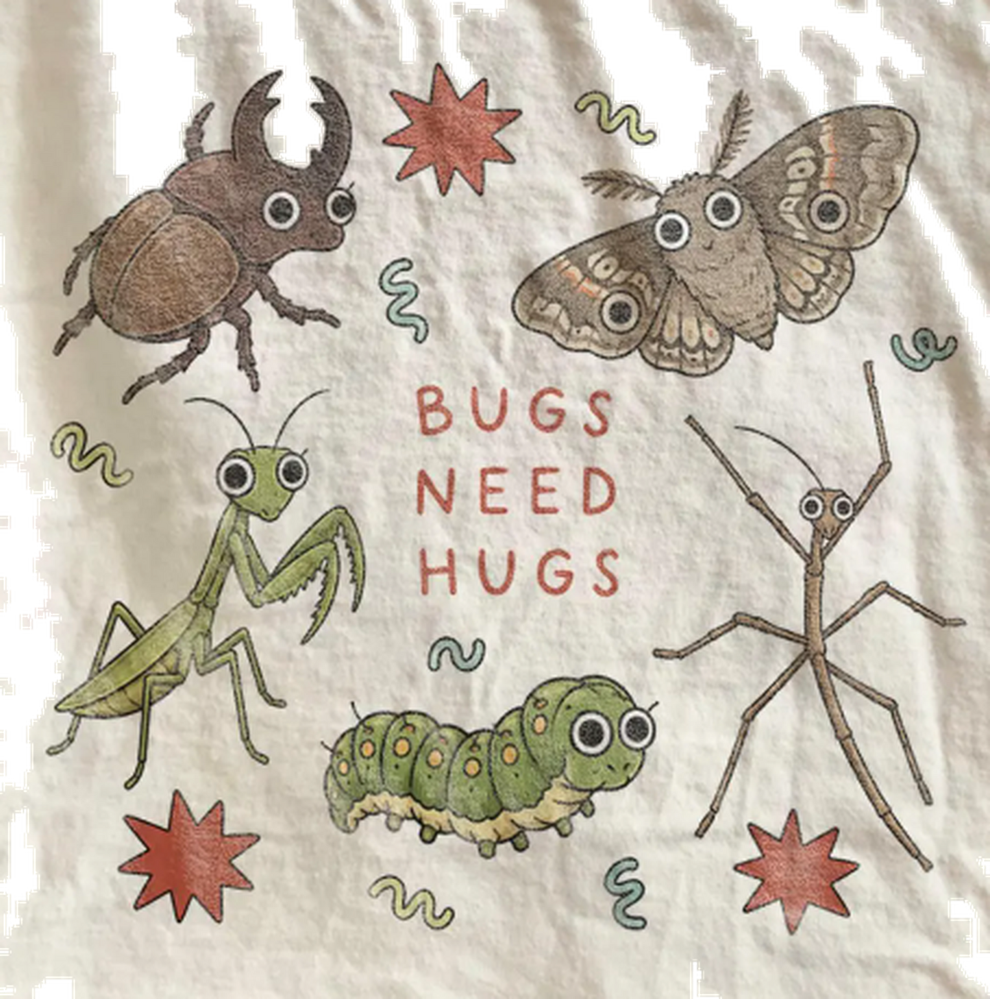 Cute T-Shirt With Insect Friends Bugs Need Hugs Funny T-Shirt