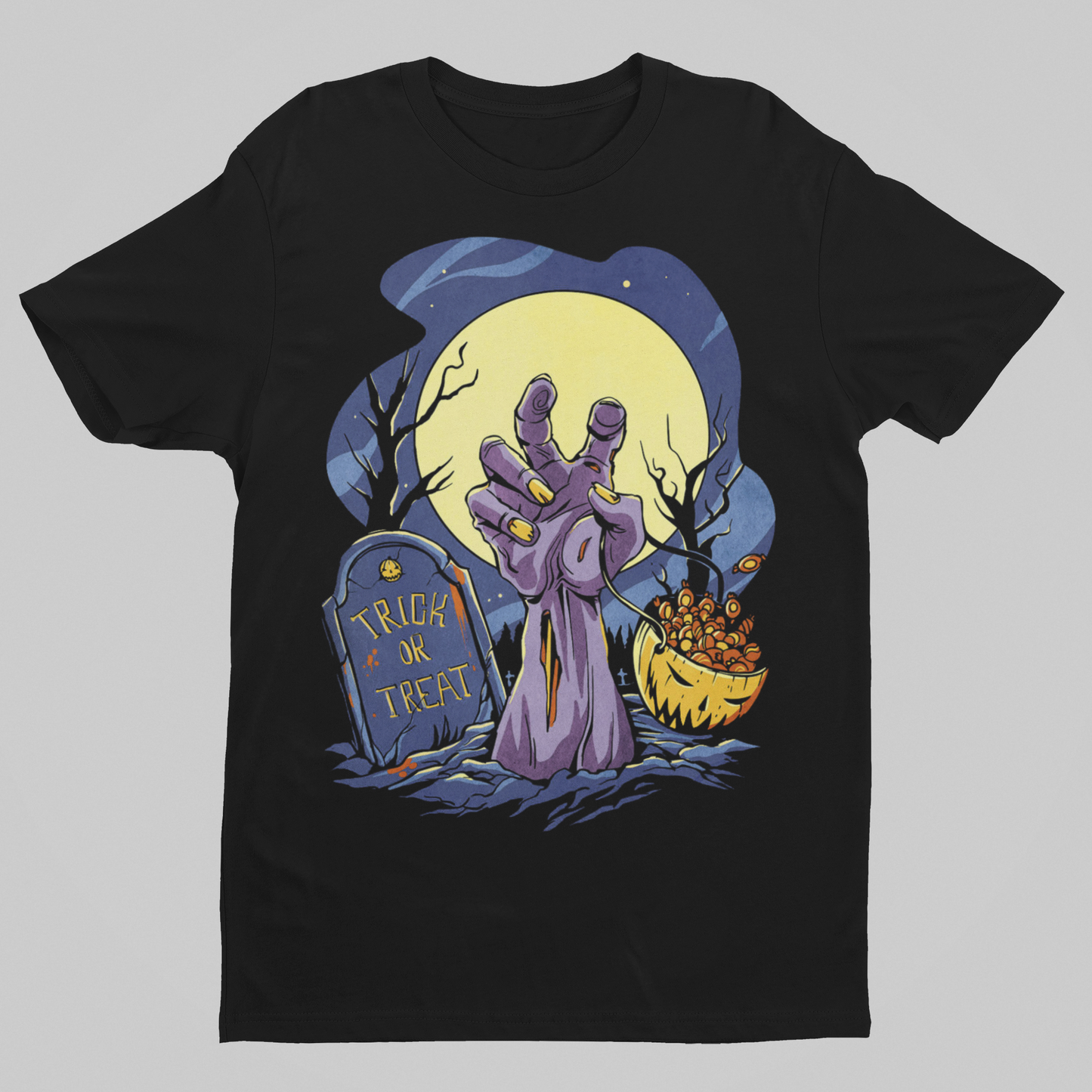 Trick or treat T-shirt, funny t-shirt, graphic shirts, unisex tshirt, printed T-shirt - Bold Print