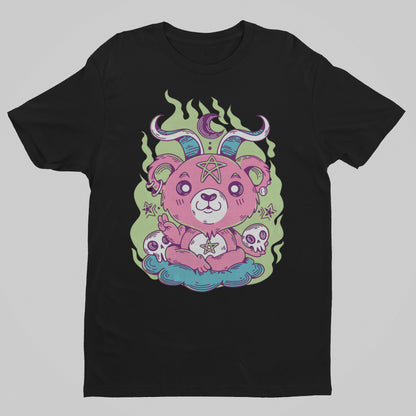 Bear satan T-shirt, funny t-shirt, graphic shirts, unisex tshirt, printed T-shirt - Bold Print