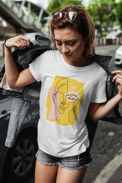 Yellow face T-shirt, funny t-shirt, graphic shirts, unisex tshirt, printed T-shirt - Bolt Print