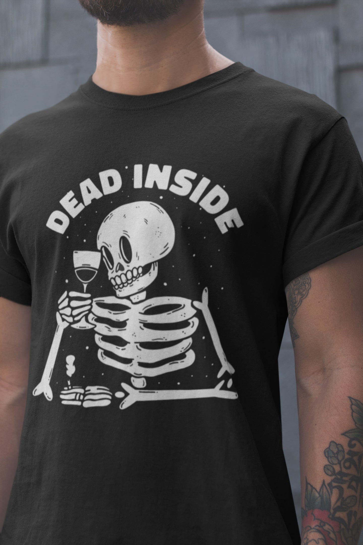 Dead inside T-shirt, funny t-shirt, graphic shirts, unisex tshirt, printed T-shirt - Bold Print