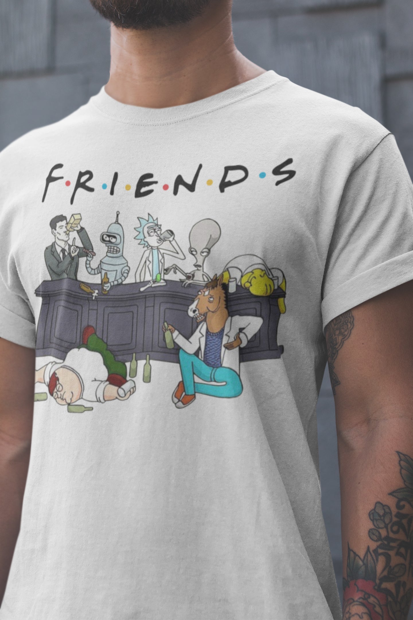 All friends T-shirt, funny t-shirt, graphic shirts, unisex tshirt, printed T-shirt - Bolt Print