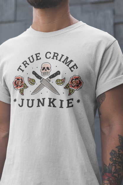 True crimeT-shirt, funny t-shirt, graphic shirts, unisex tshirt, printed T-shirt - Bolt Print