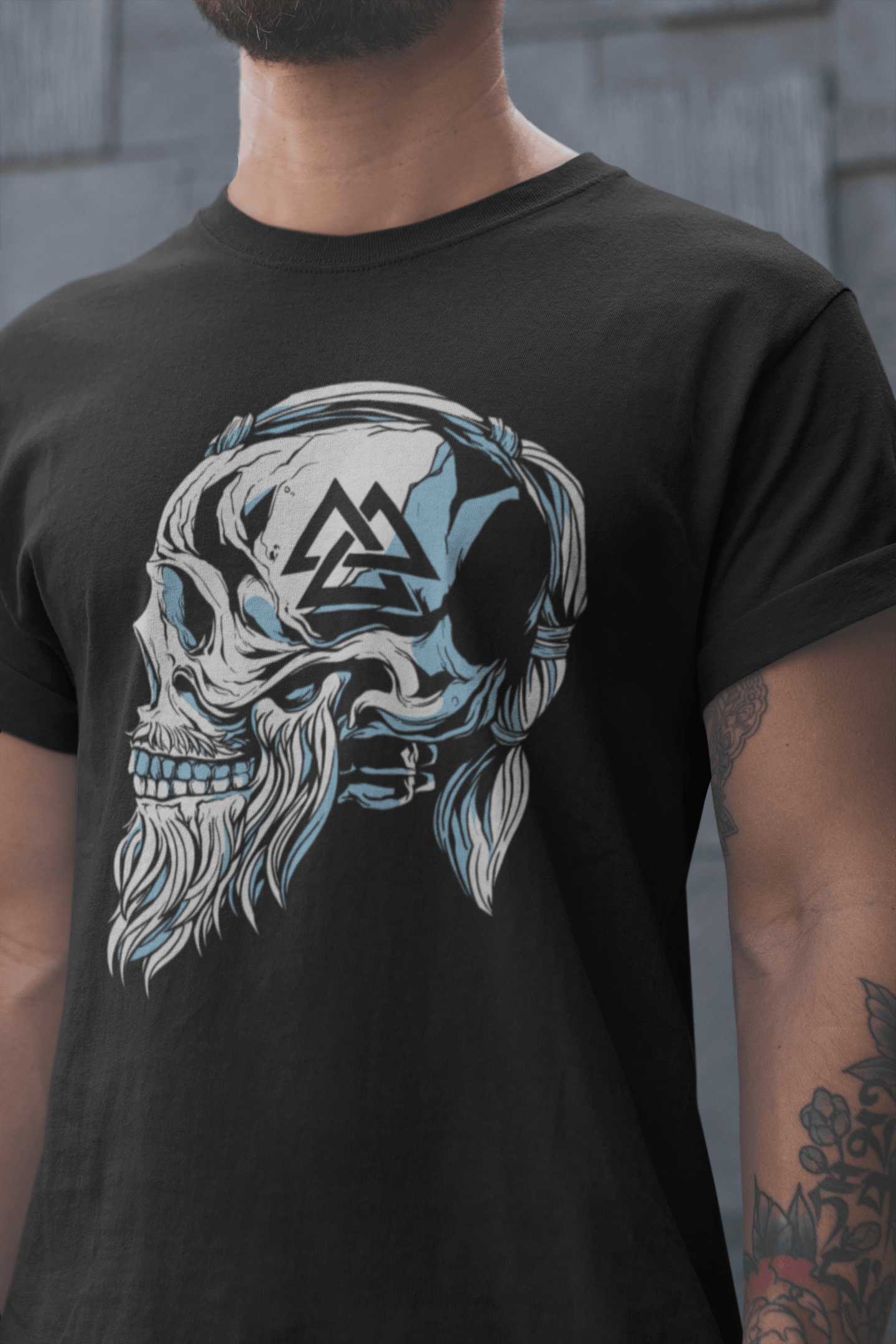 Viking skull T-shirt, funny t-shirt, graphic shirts, unisex tshirt, printed T-shirt - Bolt Print