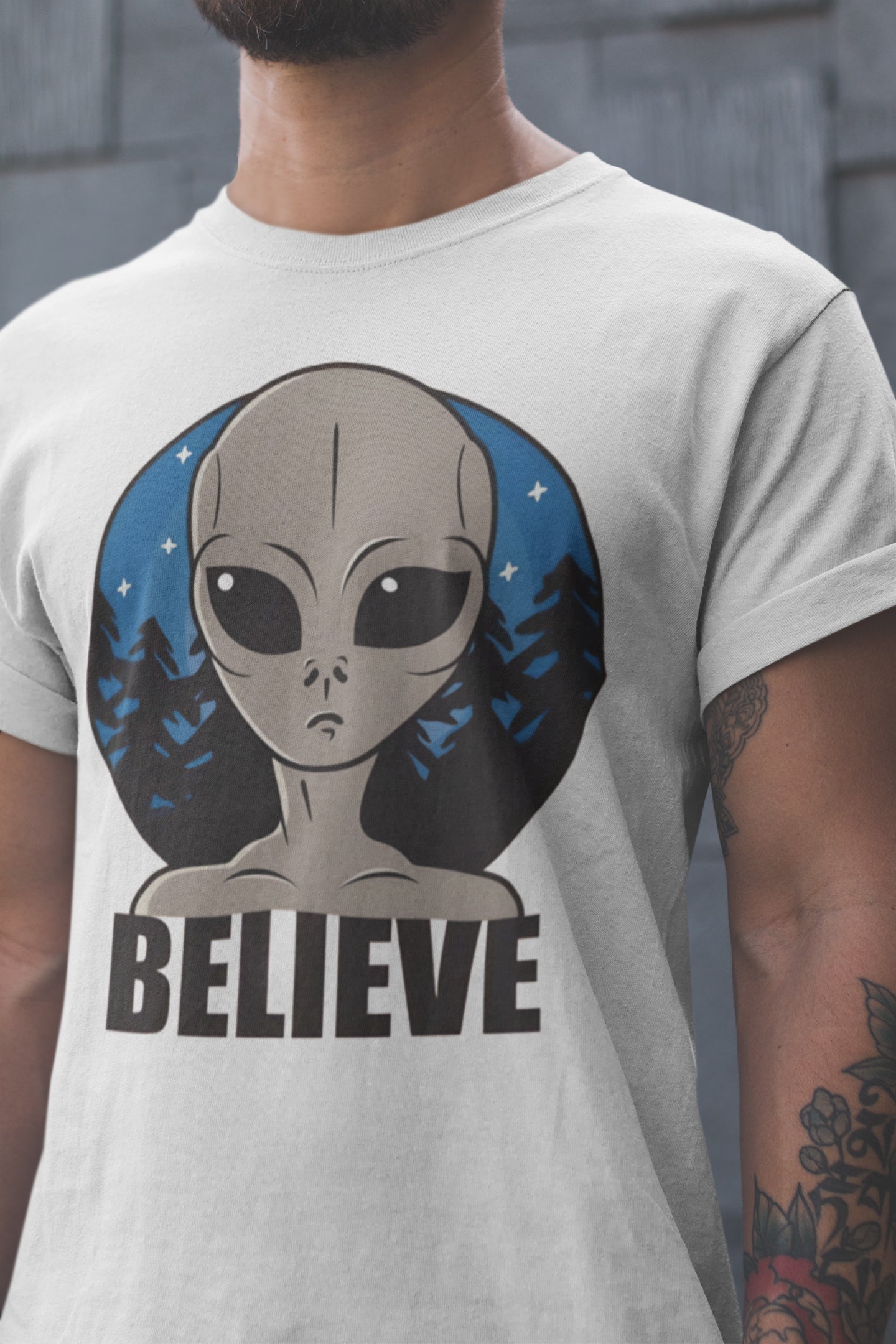 Believe T-shirt, funny t-shirt, graphic shirts, unisex tshirt, printed T-shirt - Bolt Print