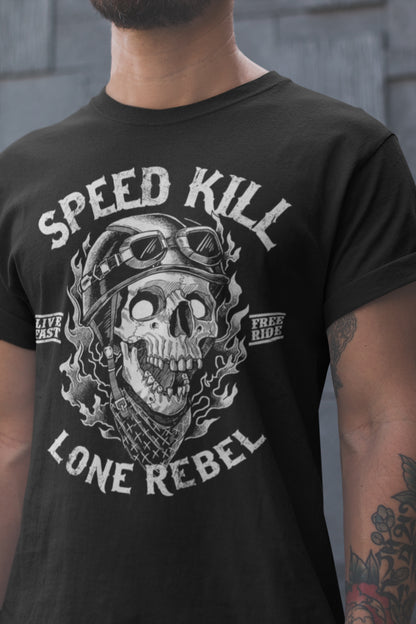 Speed kill T-shirt, funny t-shirt, graphic shirts, unisex tshirt, rock t-shirt, racer t-shirt - Bolt Print