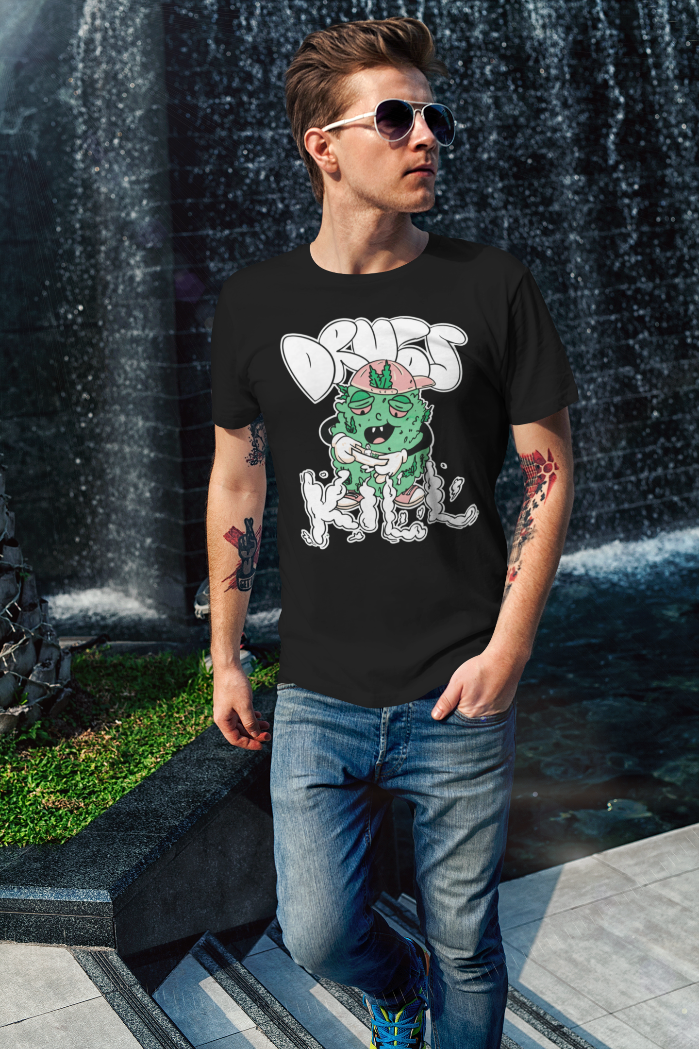 Drugs kill T-shirt, funny t-shirt, graphic shirts, unisex tshirt, printed T-shirt - Bold Print