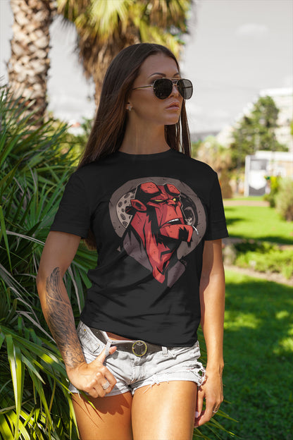 Hellboy T-shirt, funny t-shirt, graphic shirts, unisex tshirt, printed T-shirt - Bolt Print