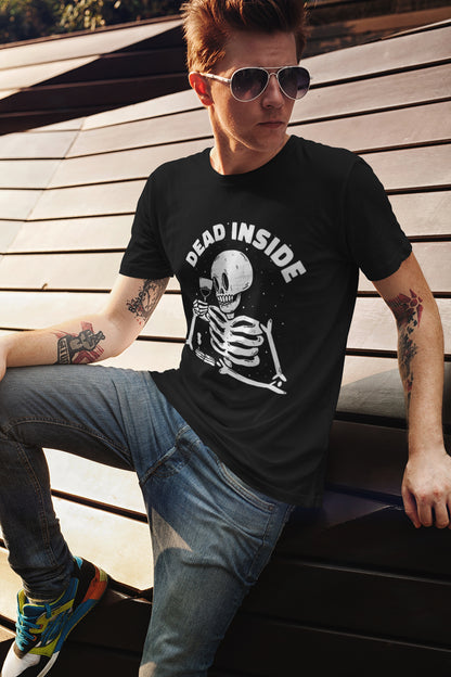 Dead inside T-shirt, funny t-shirt, graphic shirts, unisex tshirt, printed T-shirt - Bold Print