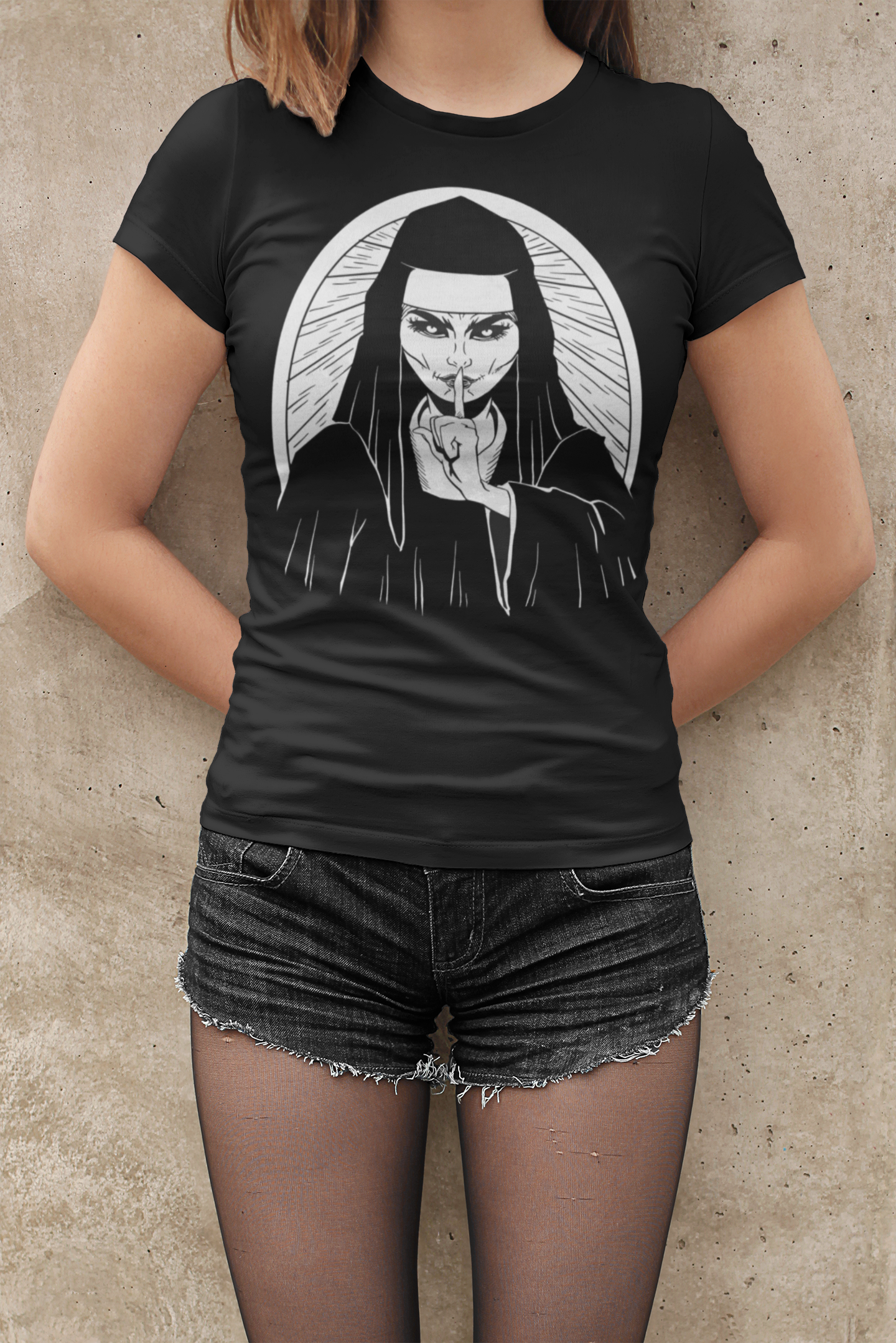 Nun T-shirt, funny t-shirt, graphic shirts, unisex tshirt, printed T-shirt - Bolt Print