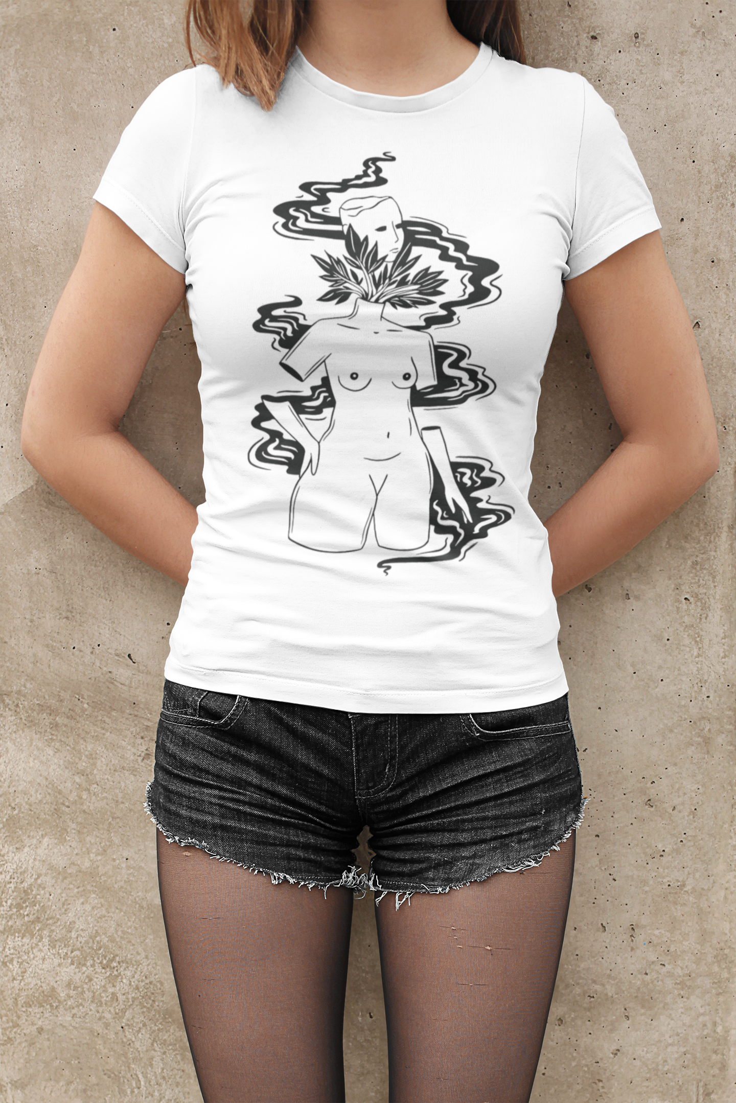 Female figure T-shirt, funny t-shirt, graphic shirts, unisex tshirt, printed T-shirt - Bolt Print