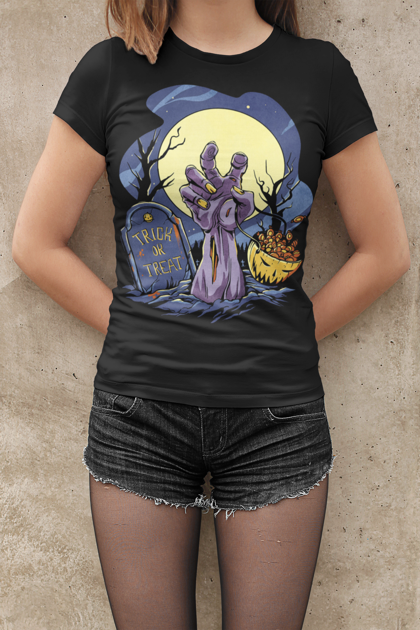 Trick or treat T-shirt, funny t-shirt, graphic shirts, unisex tshirt, printed T-shirt - Bold Print